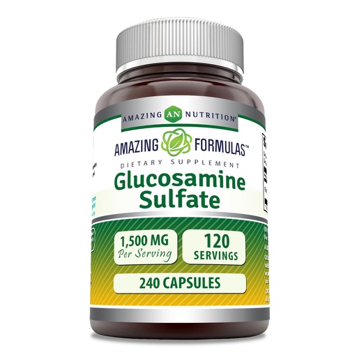 [BRSROFQKC4CRUFDO] Amazing Formulas Glucosamine Sulfate 1500 mg | Capsules Supplement | Non-GMO | Gluten Free | Made in USA (240 Count)