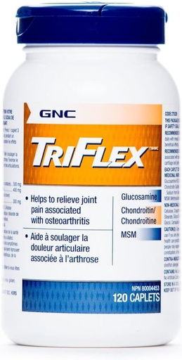 [BRSWKFL6CAGBW3T6] GNC Triflex Joint Support Caplets, Clinical Strength, Glucosamine, Chondroitin, MSM, Mobility, Comfort, Flexibility, Cartilage Health, for Men &amp; Women’s, HSA FSA Eligible,120 Count, 40 Day Supply