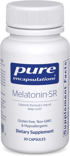 [BRSRMFAPCQOROD3P] مفردات ملاتونين-SR - الإصدار الموسع Melatonin - Supports Restful sleep* - sleep supplement - Gluten Free &apos; Vegan - 30 Capsules