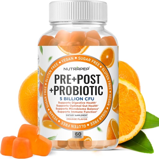 [BRSROA3RCUMGO2Q4] Probióticos prebióticos " Gummies posbióticas para niños de mujeres - High Potency 5 billion CFU - gratis de azúcar " Gluten Gratis