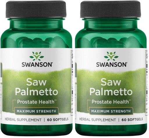 [BRSREAD6B4PGG23V] Swanson Saw Palmetto 320 Milligrams 60 Sgels (Pack of 2)