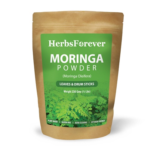 [BRSWGZT5CMDRUDY4] Herbsforever Moringa Oleifera Leaf & Drum Stick Powder| Supergreen Food for Drinks, Tea, Smoothies & Recipes| Antioxidants & Rich Vitamins |India Organic Grown -Non GMO | Ultra Clean| 230gm-1/2LBS