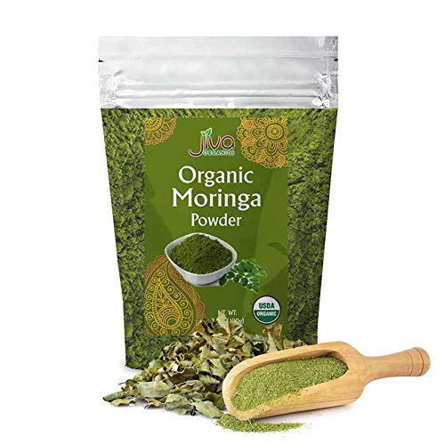 [BRSWYFAPOZ6R6F3Z] Jiva Organics Organic Moringa Leaf Powder 3.5 Oz in Resealable Bag - 100% Pure Oleifera Leaf Raw from India