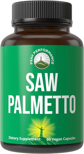 [BRSWGHANC4CWCHT3] Peak Performance Saw Palmetto Capsules for Men and Women 1000mg All Natural Saw Palmetto Extract Pills. DHT Blocker Supplement for Hair Loss.