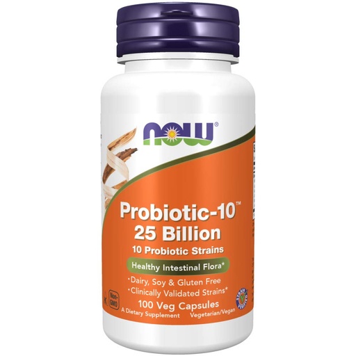 [BRSWGFQBAF5QAGT7] NOW Foods Probiotic-10 25 Billion,100 Veg Capsules
