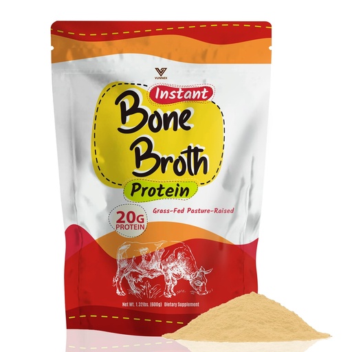 [BRSWYHAFDIIBE3LB] 100% Grass-Fed Bone Broth Collagen Powder | Unflavored & Unsweetened Instant Protein for Coffee & Smoothies | Keto-Friendly, Gluten-Free, Non-Dairy | Gut Health & Joint Support Supplement