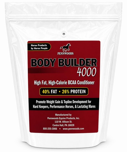 [BRSWIYQBBMCGOET4] Pennwoods Body Builder 4000 Horse Weight Gain Supplement, High Fat & Energy Weight Builder with Body Conditioning Vitamins, Improves Hoof Quality, Ideal for Hard Keepers, 11 lb Bag