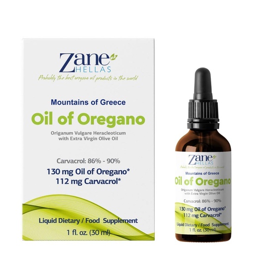 [BRSWGGQPOV7BE2QV] Zane Hellas 70% Oregano Oil. Greek Essential Oil of Oregano .86% Min Carvacrol. 112 mg Carvacrol Per Serving. Probably The Best Oregano Oil in The World. 1 fl. oz.- 30ml