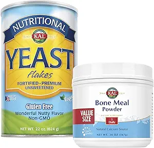 [BRSWYFALBZ7QGDI4] KAL Bone Meal Powder & Nutritional Yeast Bundle | 20oz & 22oz