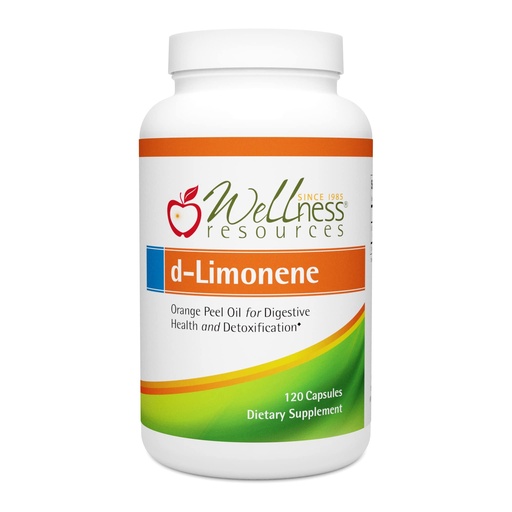 [BRSWGZD6B4NWCEYU] Wellness Resources High Potency d-Limonene Capsules 1000mg, 120 Capsules - Orange Peel Extract for Digestive Health, Heartburn, Acid Reflux, Detoxification
