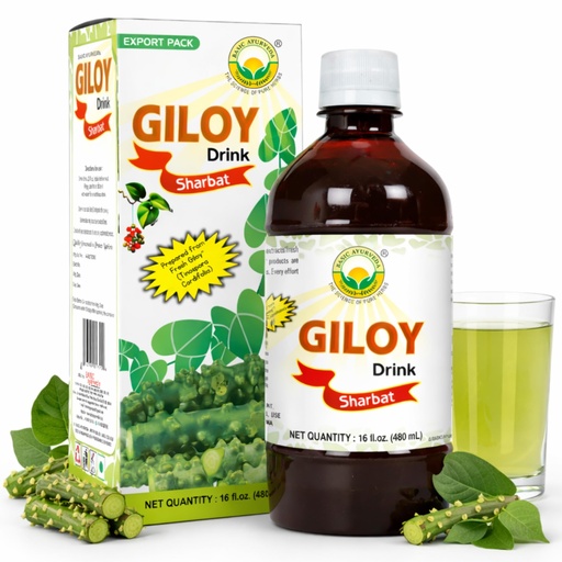 [BRSRO2YYBMJRQD3B] BASIC AYURVEDA Giloy Juice (Sharbat) | 16.23 Fl Oz (480ml) | Natural Guduchi (Tinospora Cordifolia) Herbal Tonic | Supports Immunity & Energy | Gluten-Free, Non-GMO & Vegan