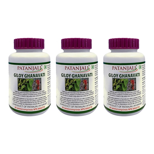 [BRSWGAYEBMCGACTV] Patanjali Giloy Ghanvati 60 tab Pack of 3