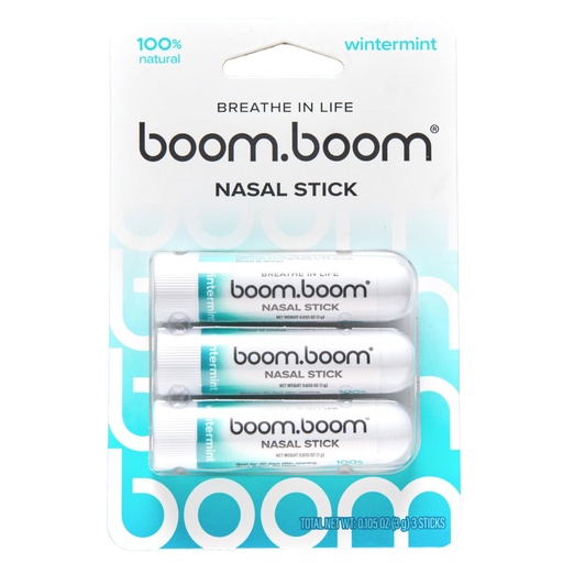 [BRSWGZ32OIHRUHQ4] BoomBoom Nasal Stick | Vapor Flow Technology | Cool Refreshing Sensation | Natural Mood Boost | Simple Ingredients | Essential Oils + Menthol Inhaler (Wintermint)