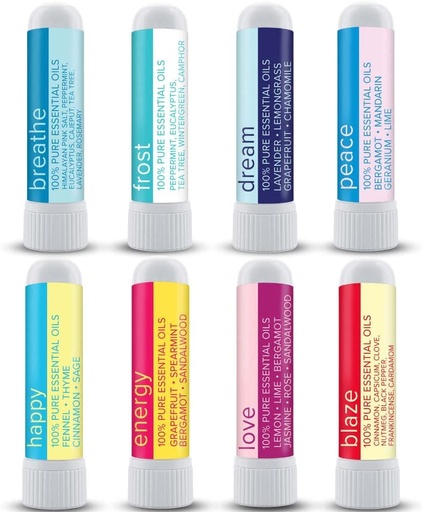 [BRSW2ZAQBV5GYG3Z] MOXĒ Nasal Inhaler Bundle, 8 Essential Oil Blends, Aromatherapy Sticks, Warming & Cooling Fragrances, Undiluted Oil, Natural Ingredients, Made in USA…
