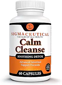 [BRSWKGYLCIMGCDLI] Calm Cleanse Detox Support - Oral Overgrowth Treatment for Adults - Non-GMO Oral Detox Medicine and White Tongue Treatment – Mouth Overgrowth Treatment - 60 Capsules