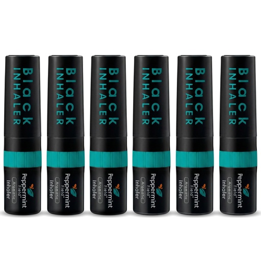 [BRSROHQYDF4BMDT4] Peppermint Field Black - Powerful Herbal Inhaler - 6 Pack