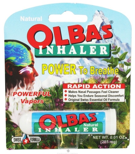 [BRSWIZIYCIHREE32] Olbas Inhaler Aromatherapy, Essential Oil Inhaler with Natural Oils, 0.01 Oz Each, 2 Pack, Pocket Sized Nasal Inhaler Stick for Clear Breathing and Sinus Relief.