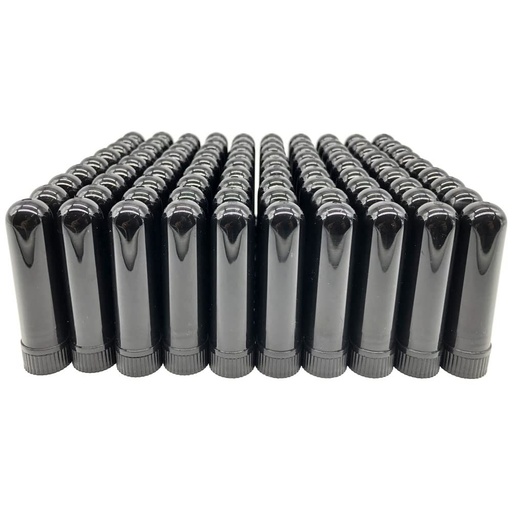 [BRSW2AYEO4PR6DL3] 100PCS Essential Oil Aromatherapy Blank Nasal Inhaler Tubes (Includes 100 inhalers+110 unscented Wicks+5 Plastic Droppers+2 Plastic Tweezers)-Black.