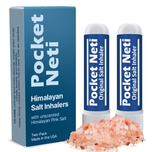 [BRSWECQHCUCBM2TG] Basic Vigor Himalayan Salt Pipe Inhaler (No Scent, No Essential Oils) 2 Pack Portable Salt Therapy by Pocket Neti