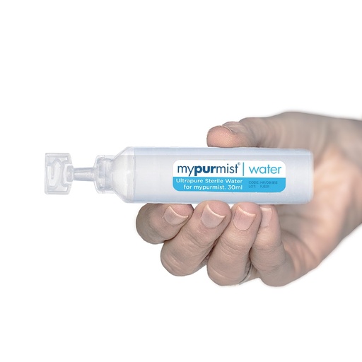 [BRSWGYIROYBQ23DU] Mypurmist Ultrapure Sterile Water Refills for Steam Inhalers and Facial Steamers, Double Distilled, Sealed Refills, Box of 20 x 30 ml (600ml)