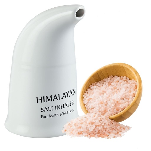 [BRSRAAD6B4BAEHIY] Himalayan Salt Inhaler, Handcrafted Ceramic Body with Granular Salt. Handheld Design for Personal use.