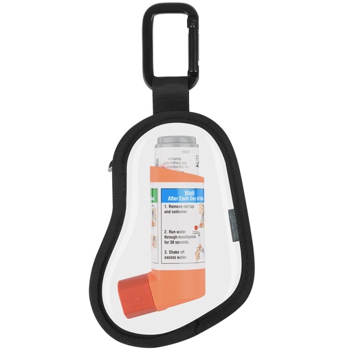 [BRSRMBAPBYNWCCTD] Beautyflier Asthma Inhaler Case Holder Travel Handy Mini Bag for Adults and Kids, Does Not Include Inhaler (Clear)