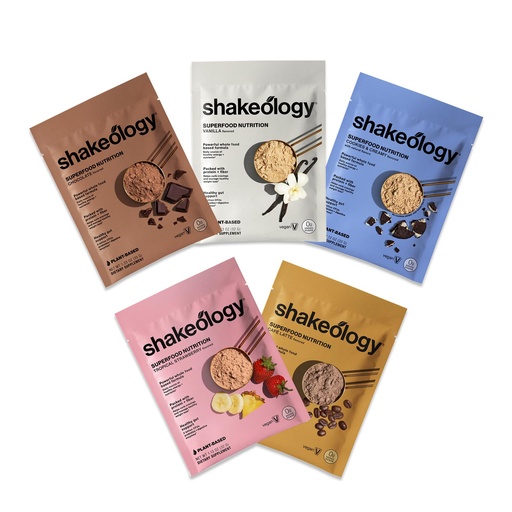 [BRSRGZQNCUHB4H3U] BODi Shakeology 0g Added Sugar Sampler Pack Vegan Protein Powder, Gluten Free Superfood Protein Shake with Supergreens, Probiotics for Gut Health, Adaptogens, Vitamins, 16g Protein per Serving