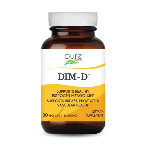 [BRSWI2Y7BF5R23TI] Dim D by Pure Essence - Natural Supplement for Estrogen Balance, Hormonal Acne, and Menopause Support with Vitamin D3, Calcium, Green Tea & Lycopene - 30 Capsules