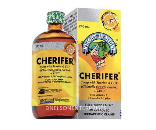 [BRSW2FL6OAFWY2QU] Cherifer Syrup w/Taurine, CGF (Chlorella Growth Factor) and Zinc, 240ml