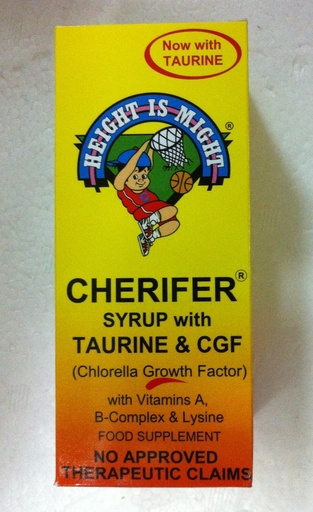 [BRSWKF32AUOR6EDM] 3 CHERIFER Syrup with Chlorella Growth Factor, Taurine & Lysine (3 x 120ml)