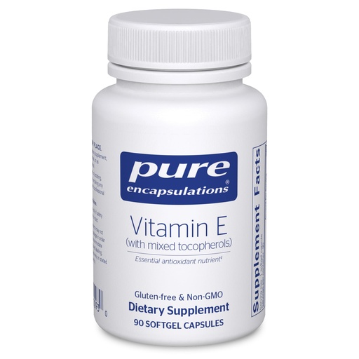 [BRSWIY36CIFBCH3G] Pure Encapsulations Vitamin E (with Mixed Tocopherols) - Antioxidant Protection & Cellular Function - Contains Mixed Tocopherols - Non-GMO - 90 Softgel Capsules