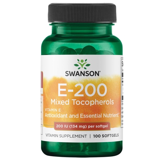 [BRSWGEL4PIOW2YLU] Swanson Vitamin E Mixed Tocopherols 200 Iu (134 Milligrams) 100 Sgels