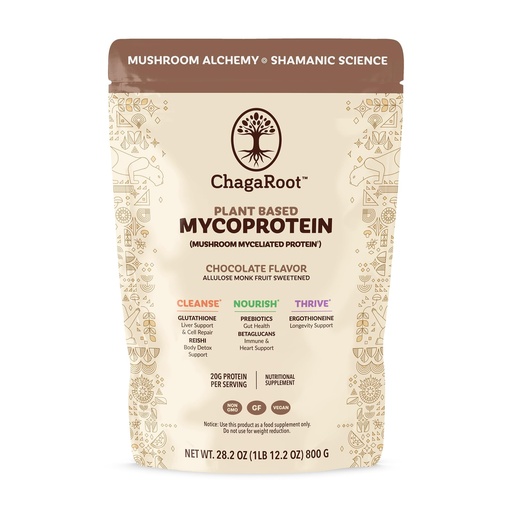 [BRSRAYIDA4FGE33G] Mycoprotein Mushroom Protein Powder, Chocolate Flavor, 20g Plant Based Protein per Serving, Reishi, Chaga, Lions Mane, Shiitake, Turkey Tail, Vegan, Gluten Free, Coffee, Smoothies, 1.76 lb
