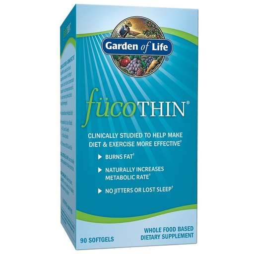 [BRSWIY3ZCQGWO2T6] Garden of Life Fucoxanthin Supplements - FucoThin Diet Pill for Weight Loss, 90 Count