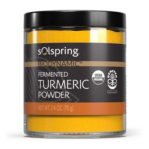 [BRSWYZARBMJQ2E32] Dr. Mercola Solspring Fermented Turmeric Powder - Supports Cellular Health - Biodynamic Organic Turmeric - Enhanced Bioavailability - 2.40 oz (50 Servings)