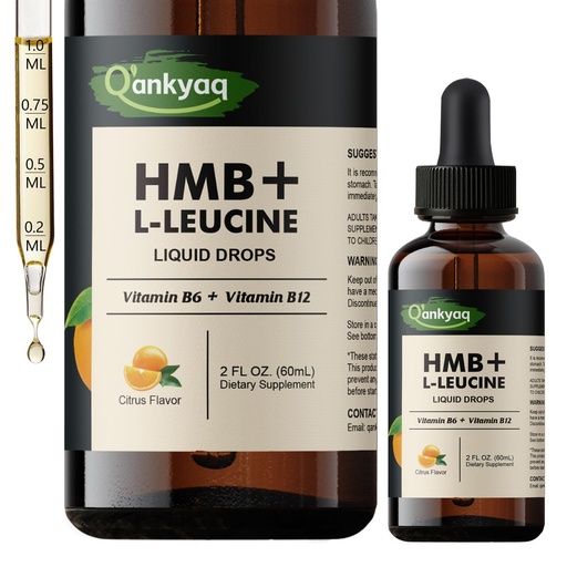 [BRSREZD7BYHGKDY4] Q'ankyaq HMB Liquid Drops for Muscle Maintenance & Daily Strength – No Pills to Swallow, Easy-to-Take Support for Adults 45+ & Seniors, Helps You Stay Active & Independent