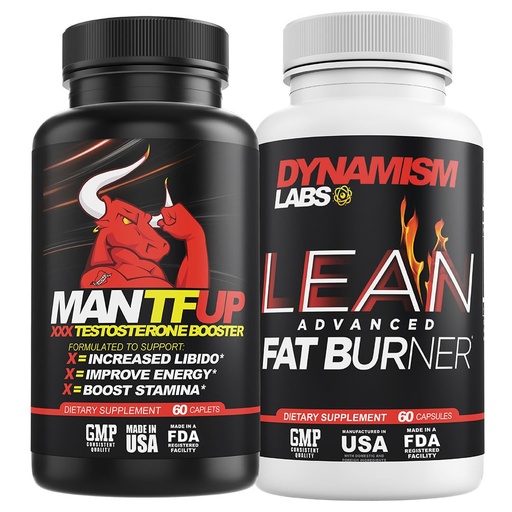 [BRSRGYIQORYR6C3Z] MANTFUP Vitality Enhancer for Men and Dynamism Labs Lean Advanced Fat Burner Bundle
