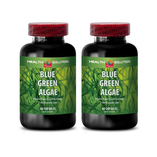 [BRSWKFAECECAAD36] Klamath Blue Green Algae Capsules - Blue Green Algae - Boost The Immune System - Blue Green Algae - Blue Green Algae Supplement - Immune Support Supplement - Immune Booster - Blue Algae - 2B 60 Caps