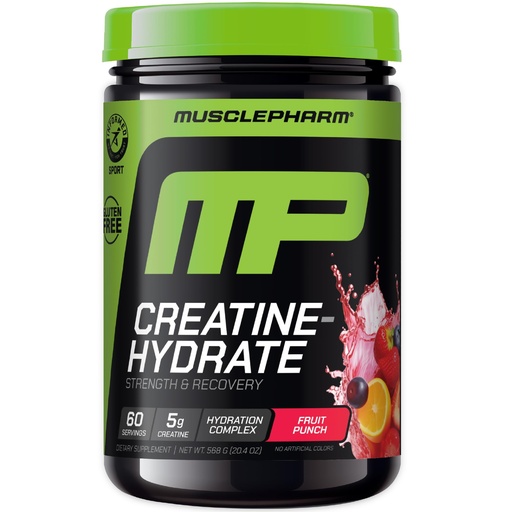 [BRSRGA34BV7WK3TL] Muscle Pharm Creatine Monohydrate Powder with Hydration Complex – 5g Creatine + Electrolytes for Strength Power Recovery – Flavored Workout Supplement – 60 Servings – Fruit Punch