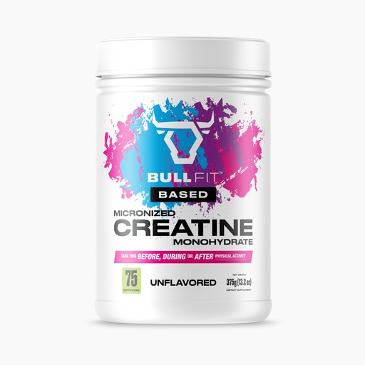 [BRSREFQRBAGROFYZ] BULLFIT Pure Creatine Monohydrate Powder | 5g Per Scoop | Unflavored, Mixes Instantly | Pharmacist Formulated, Third-Party Tested | Strength, Power & Muscle Recovery