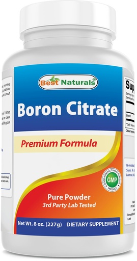 [BRSREAL2AUBREG3D] Best Naturals Boron Citrate Powder 8 Oz