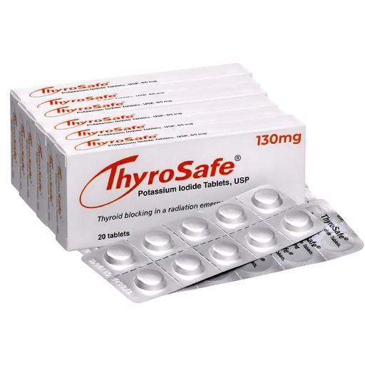 [BRSREAQOOQPQMDL2] ThyroSafe Potassium Iodide 130mg Tablets (KI Pills) - Iodine for Radiation Emergency Protection | Nuclear Fallout Survival Gear and Emergency Supplies for Prepper Kits | 120 Count