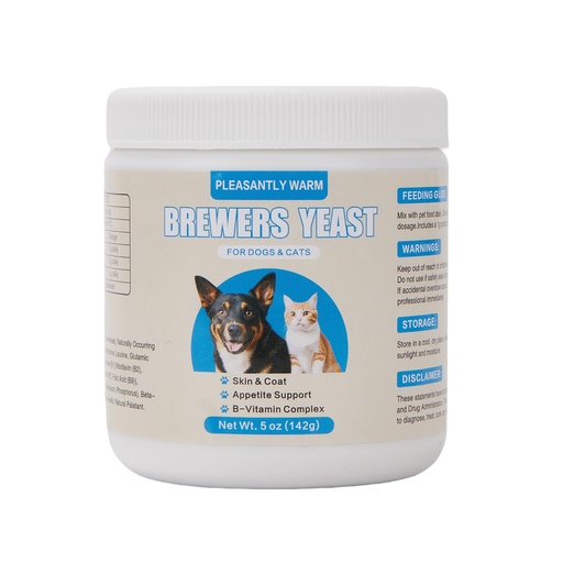 [BRSRGAA6PIPGCDTL] Brewers Yeast for Dogs & Cats, 5oz, B Vitamins, Amino Acids, Trace Minerals, Supports Healthy Skin, Coat Condition, Normal Appetite