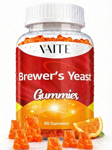 [BRSREHTROF7BO3T3] Brewer's Yeast Supplement Gummies 2000mg – For Women & Men, Plant-Based Supplement for Skin & Hair Wellness, Daily Energy & Balanced Nutrition – Vegan-Friendly, Gluten-Free, Non-GMO – 60 Soft Chews