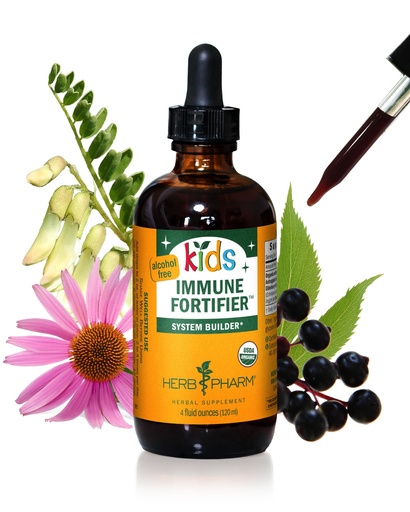 [BRSWK2YTAUMACCIZ] Herb Pharm Kids Immune Fortifier: Alcohol-Free Organic Immunity Supplement with Elderberry & Echinacea, Kids Immune Support | Fast Absorption, Liquid Wellness Formula, Up to 35 Week Supply, 4 oz*