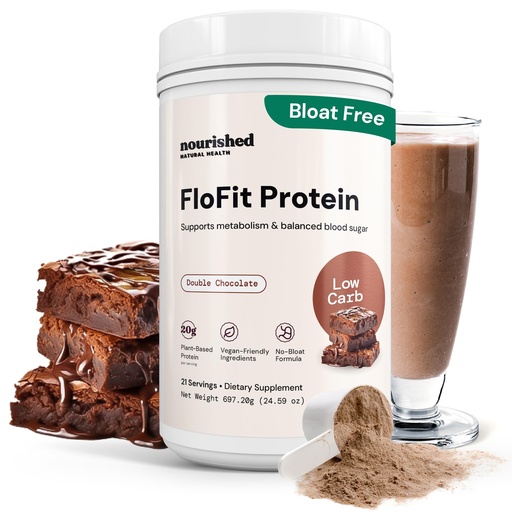 [BRSREFAZCEFBEGYU] Nourished Natural Health FloFit Pea Protein Powder - Hormone Balance for Women - Vegan Plant Based Protein with Low Carbs - Acne Friendly, Cycle Friendly, Easy to Digest - Gluten-Free, Caffeine-Free