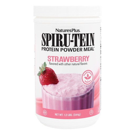 [BRSWIGT5BJYRUDTE] NaturesPlus SPIRU-TEIN, Strawberry - 1.2 lb - Plant-Based Protein Shake - Non-GMO, Vegetarian, Gluten Free - 16 Servings