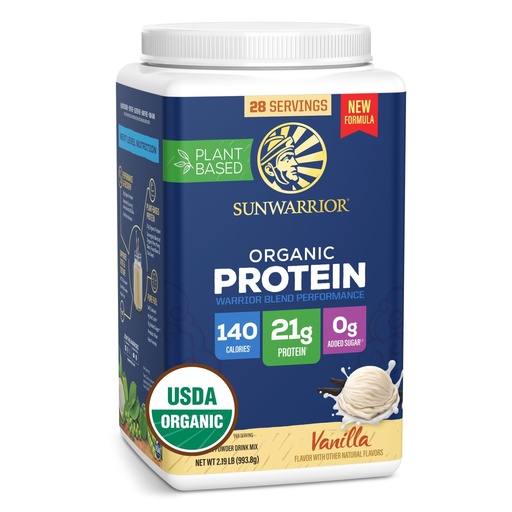[BRSREGT4CABA2DLK] Organic Plant-Based Protein Powder for Performance 21g Protein | BCAAs Pea Fava Mung & Chia Blend | Recovery Energy Keto Friendly Smooth Great Taste with Prebiotic Fiber | Vanilla Flavored 28 Servings