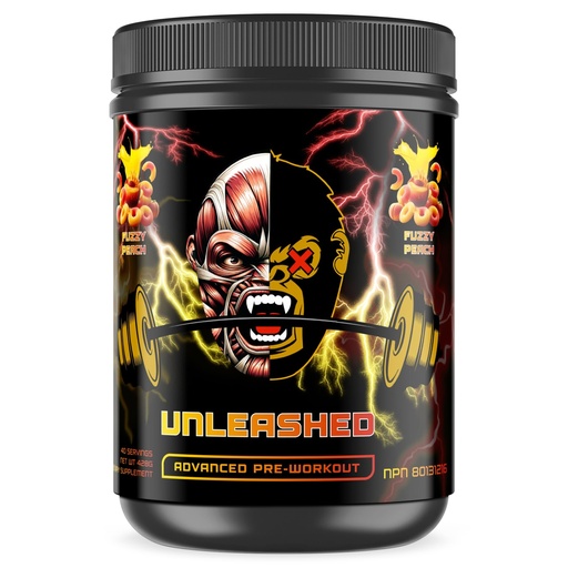 [BRSRAHYQA4HQI2Q3] APE-X Unleashed Pre Workout Powder | High Stim Energy, Nitric Oxide Pumps, Enhanced Endurance & Focus | L-Citrulline, Beta Alanine, Alpha GPC, Caffeine | 40 Servings (Fuzzy Peach)