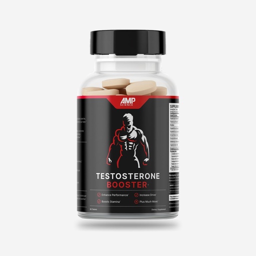 [BRSRGZIZBYIRA3QY] Amp Science® Testosterone Booster – 60 Tablets – Ashwagandha, Tribulus, Zinc & Herbal Blend to Support Vitality, Energy, Stamina, Muscle Strength and Healthy Testosterone Levels for Men